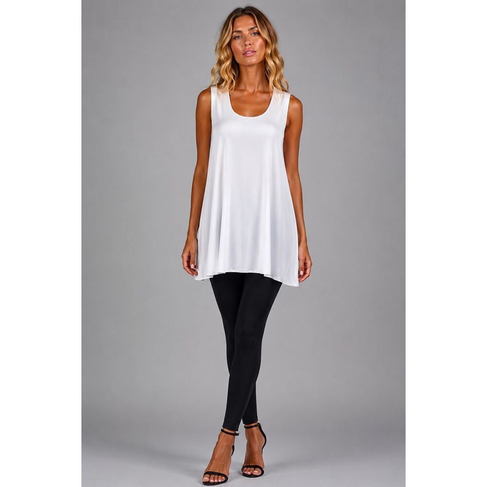 NWT Wolford Aurora Pure Top White Sleeveless Swing Tunic Biodegradable Skinwear